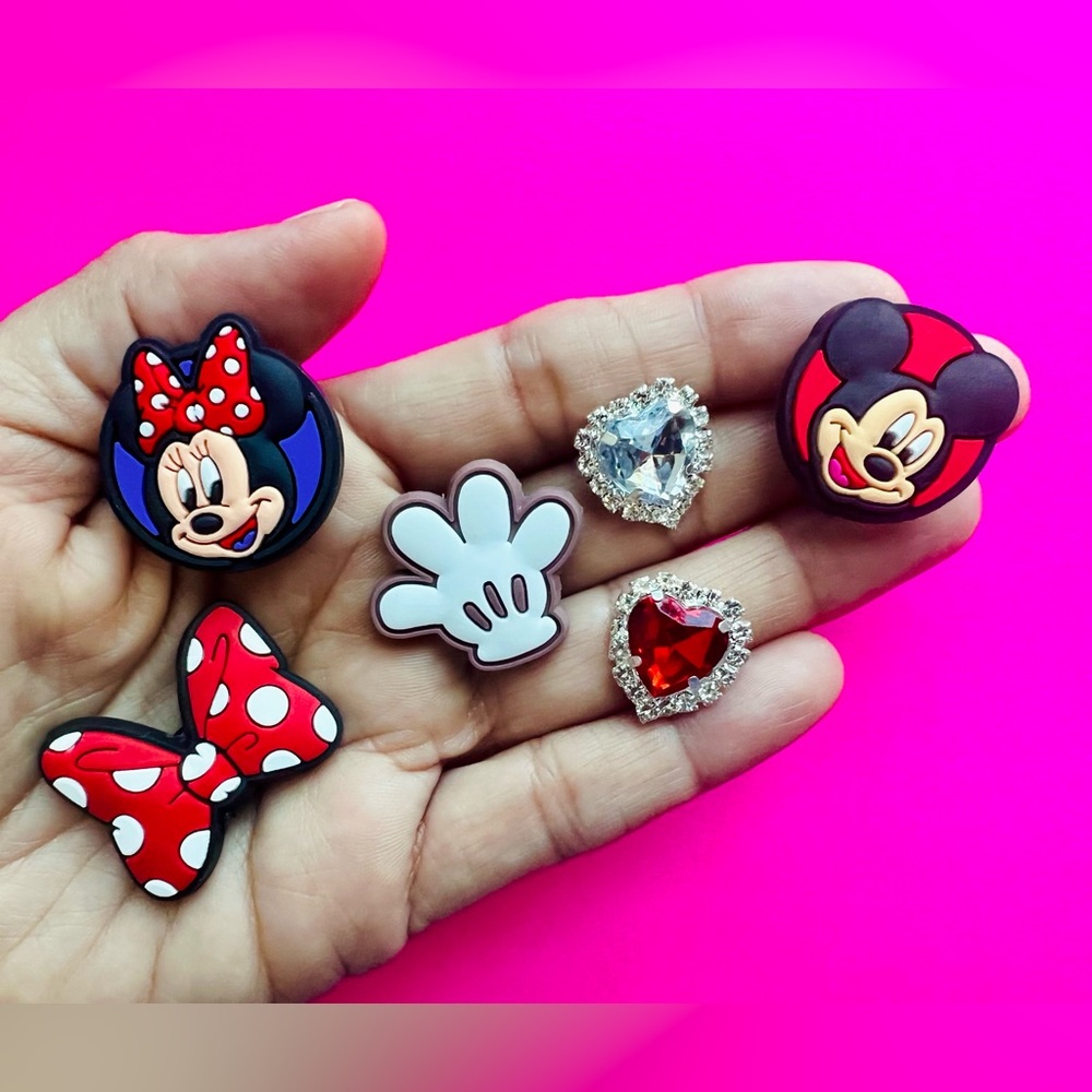 Mickey and Minnie Crocs Shoe Charms Set of 6